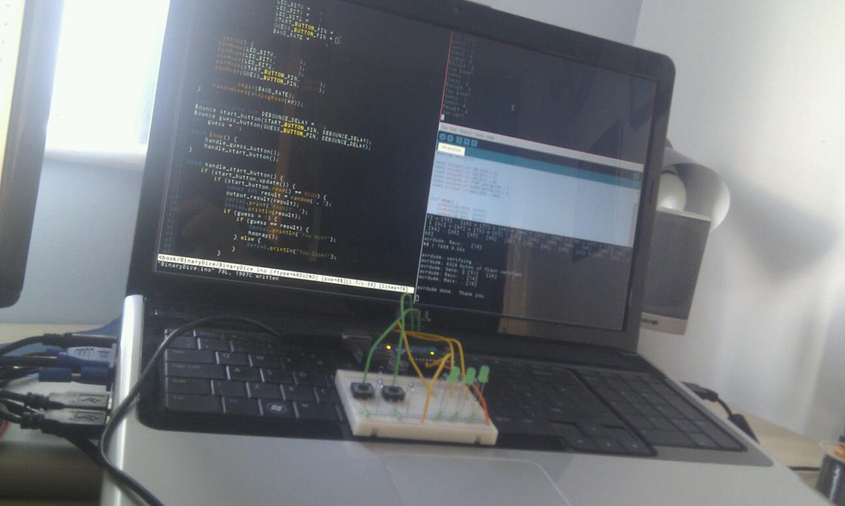 Arduino binary dice game